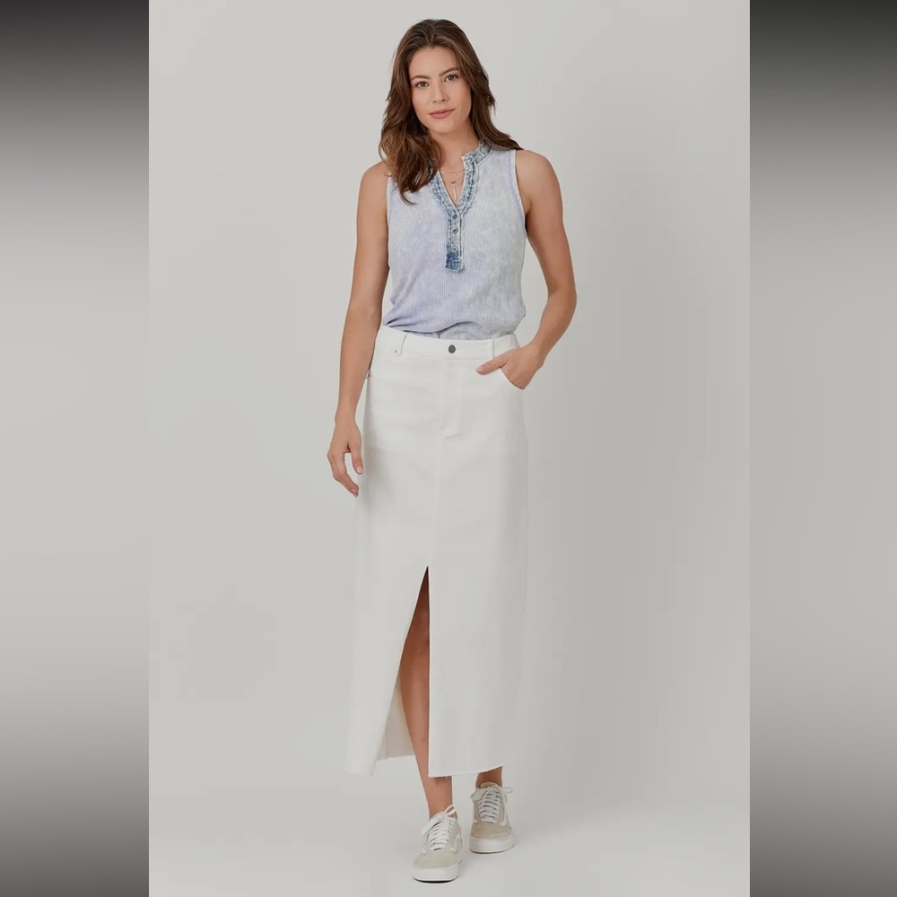 Mystree White Maxi Skirt